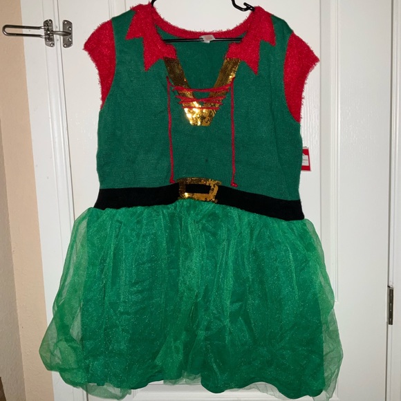 Holiday Time Christmas Elf Dress - Picture 1 of 4